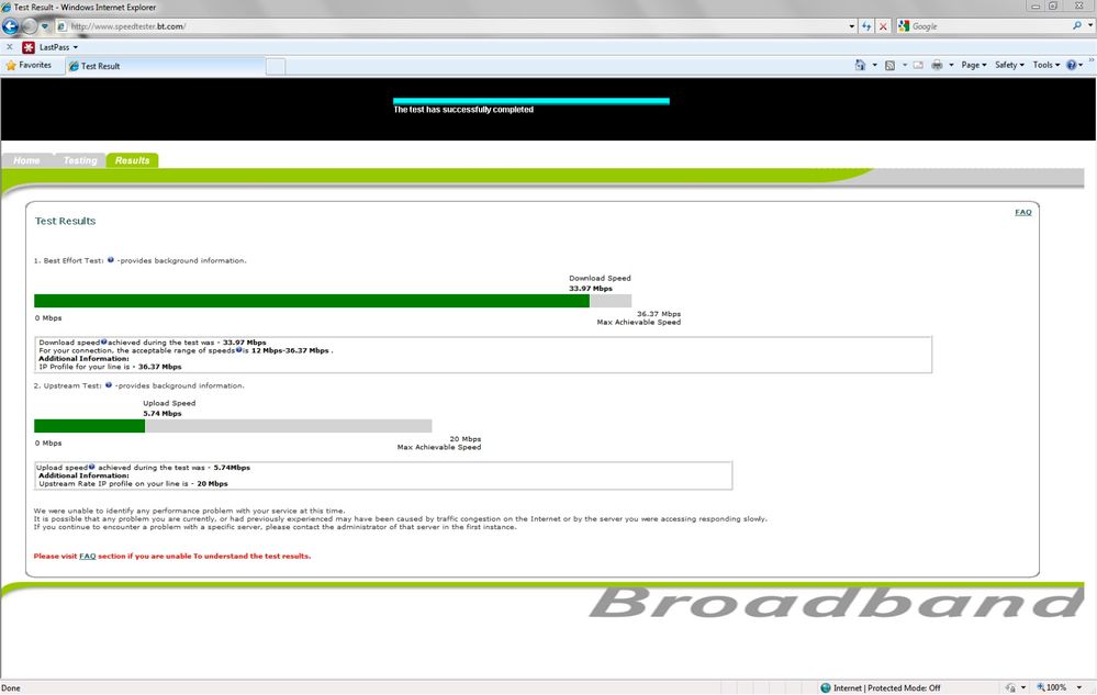 Test just after installation