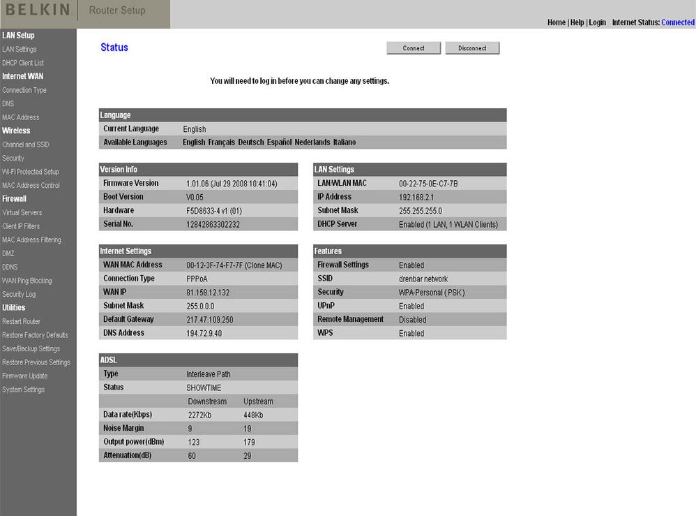 router stats