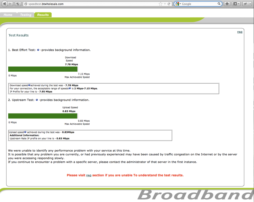 BT Speedtest