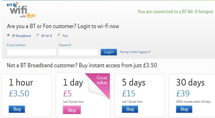 Unable to login to BT Wifi Hotspots - Page 2 - BTCare ...