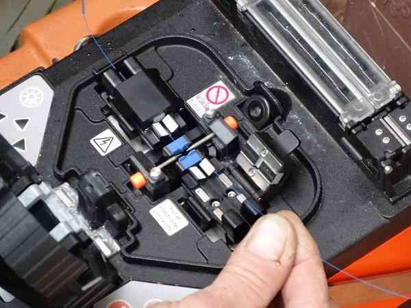Fibre from road and fibre to inside of house ready to fuse