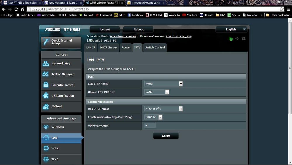 IPTV tab