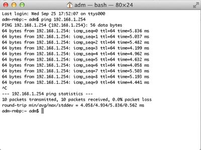 Here's the ping times to the hub itself