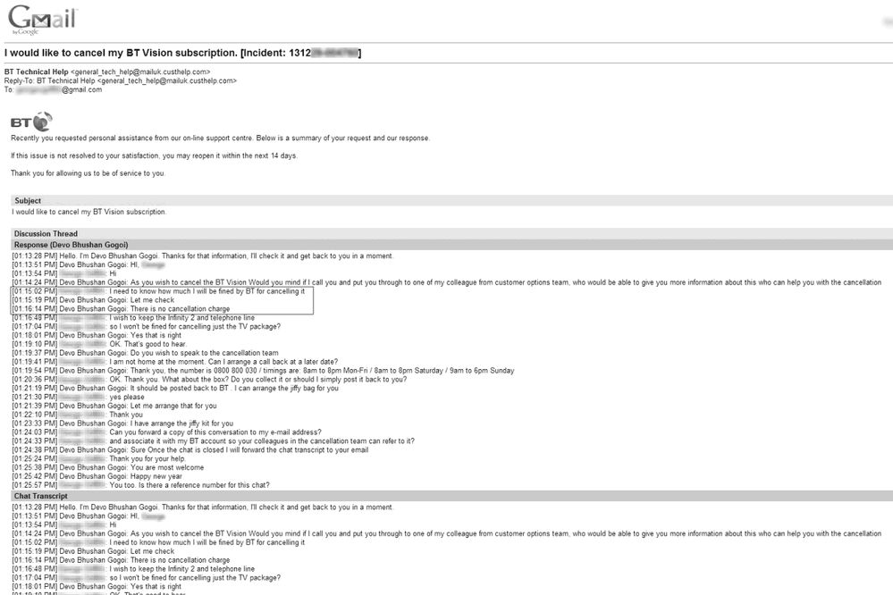 BT transcript