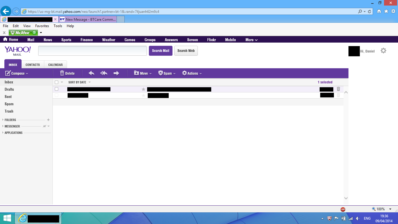 Solved Different Bt Yahoo Mail Layout Help Required Bt