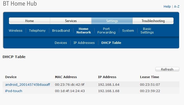 BT Home Hub manager - DHCP Table.jpg