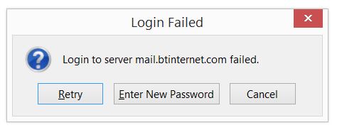 what does it mean when mail cannot connect to server