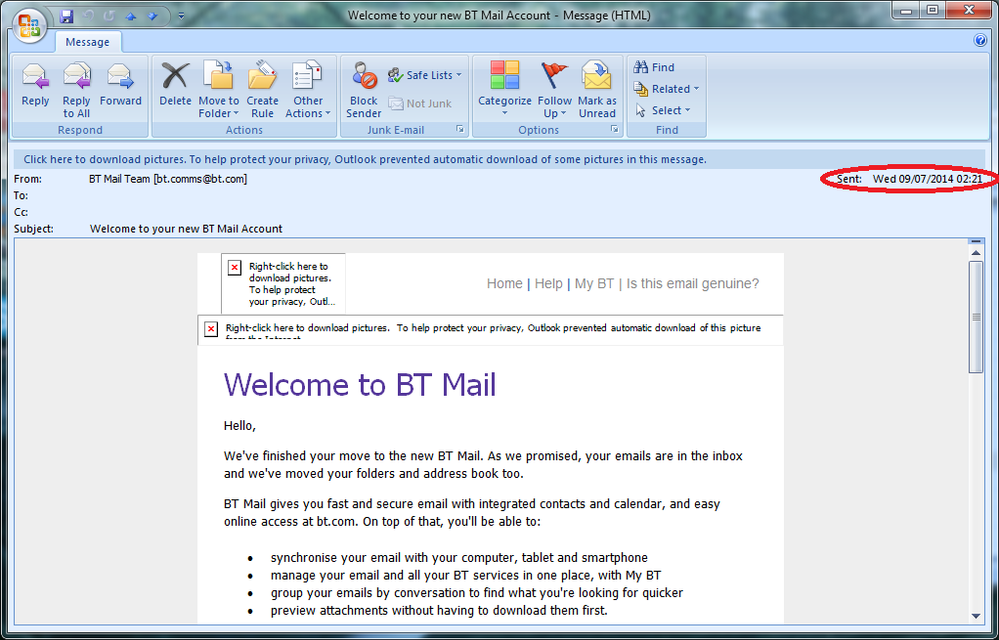 Welcome to BT Mail