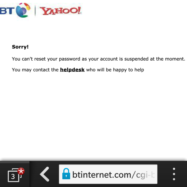 Solved Why Is My Email Suspended And I Have No Access To Bt