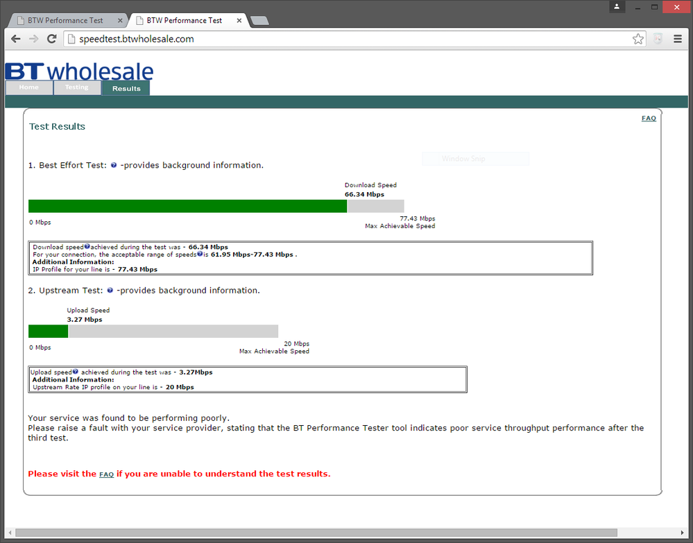 Test from speedtest user