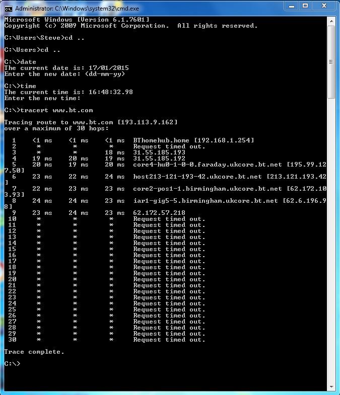 tracert www.bt.com