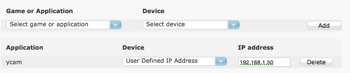 adding port forwarding rule