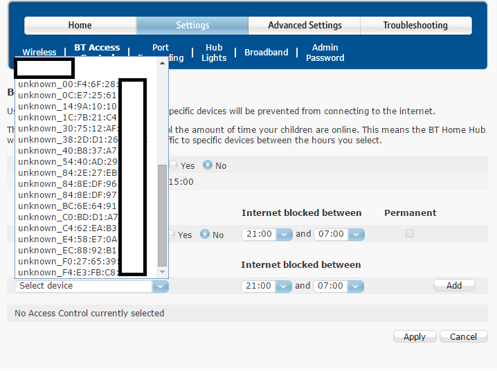 Unknown Devices BT Community