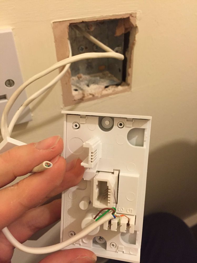 2 wires in the wall in bedroom 2