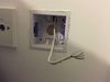one wire in the wall in bedroom 1