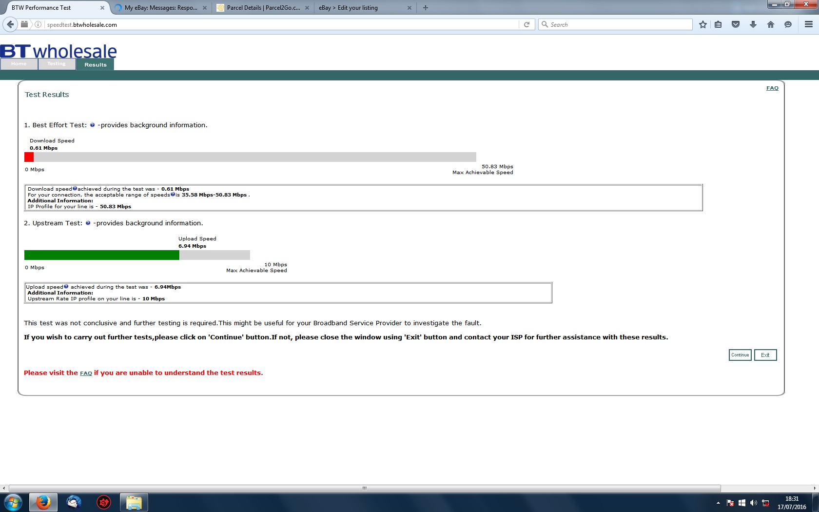 Very slow speeds and high Ping BT Community