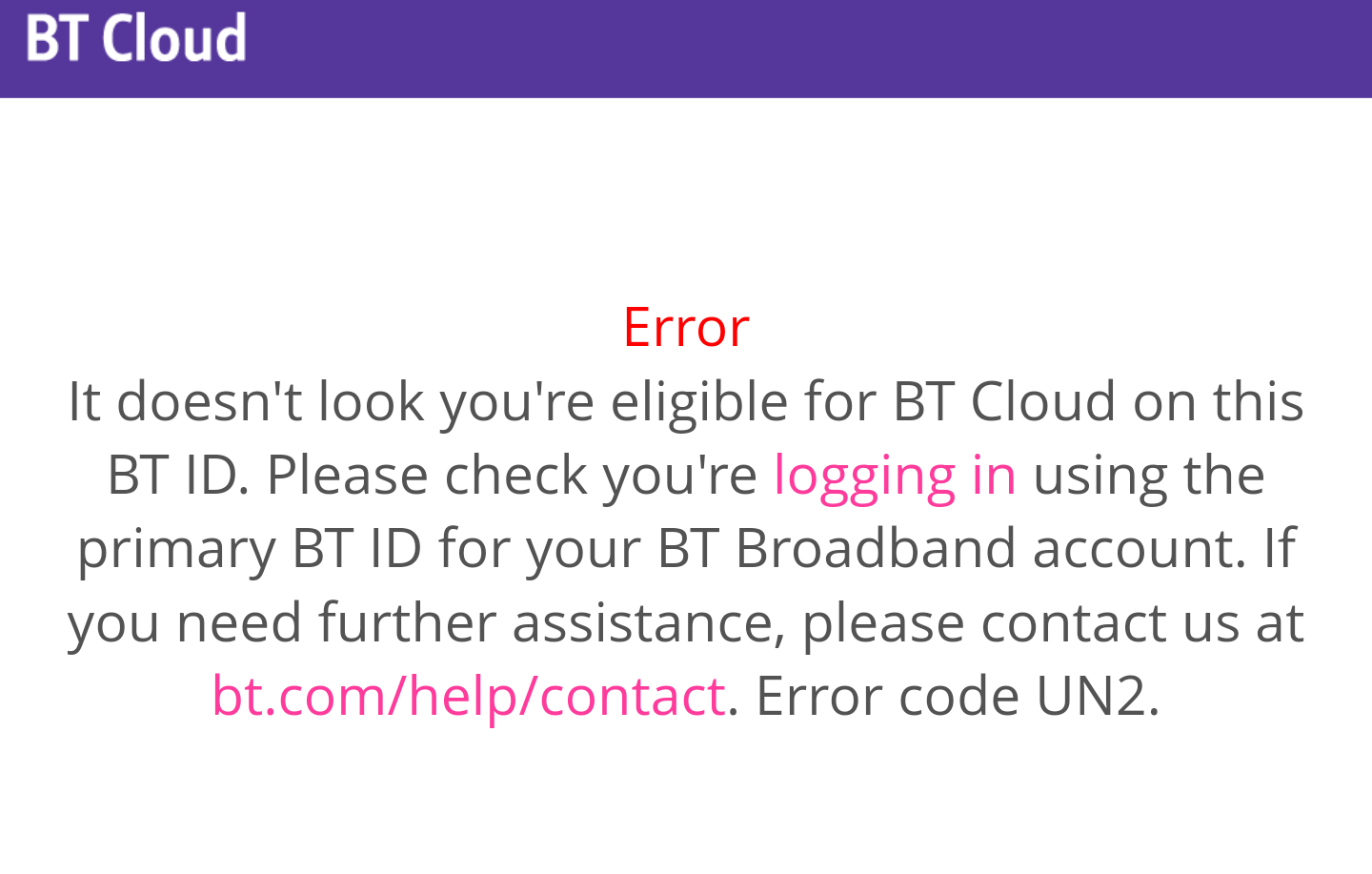 Solved Bt Cloud Error System Error Please Login After Page 2 Bt Community