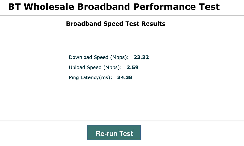 BT speed test