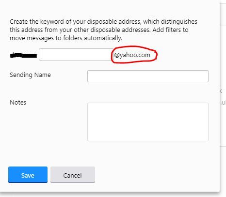 Address Creation Window