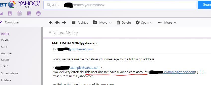Sending Failed