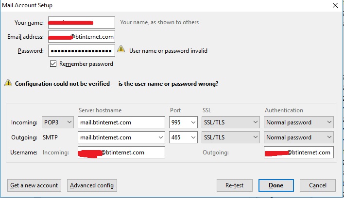 Solved: Mail Server Mail.btinternet.com Responded: Server ... - BT ...