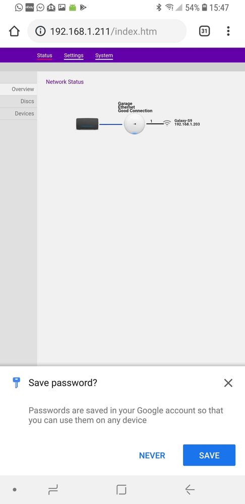 Web interface accesses Slave