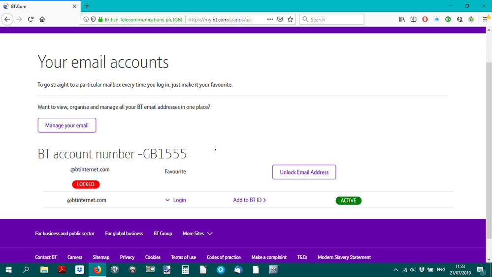 Cannot Login To Bt Email Account