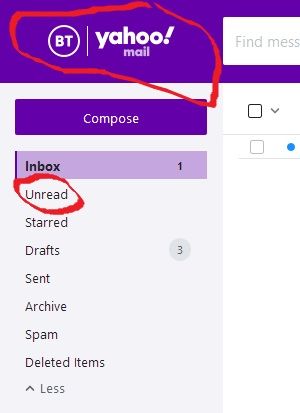 Not able to print from yahoo email