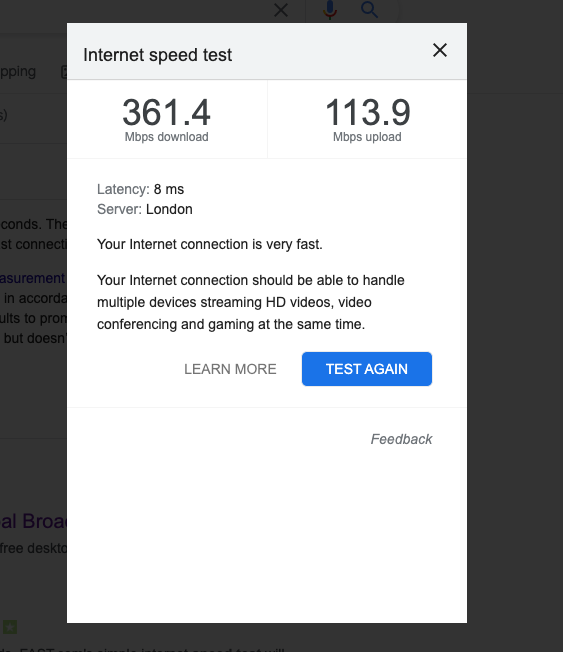 Maimum speed I've got since I've been having the issue.