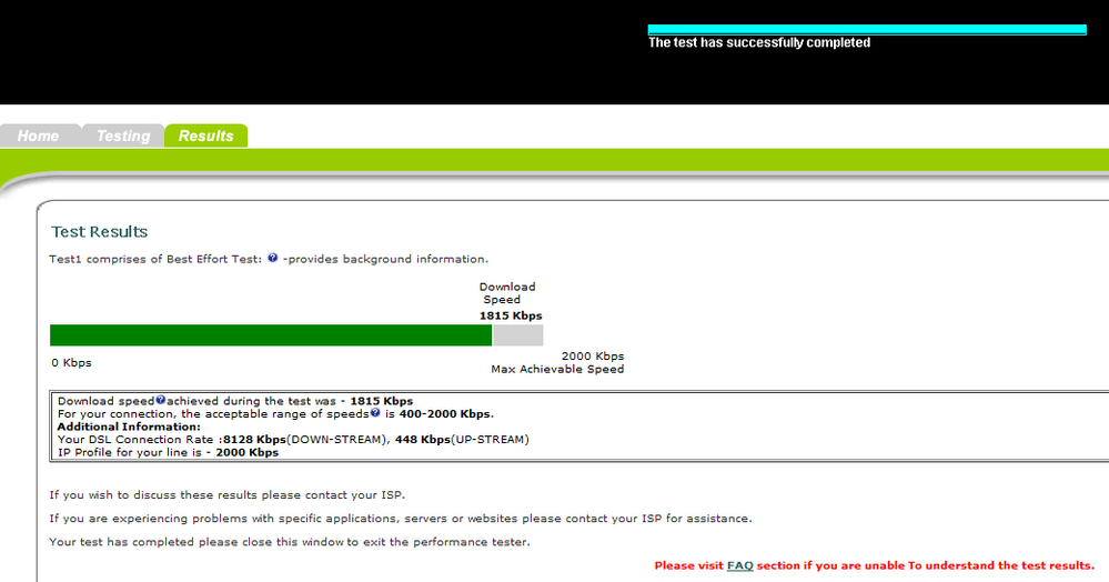 BT Speedtest Results 2012-01-17