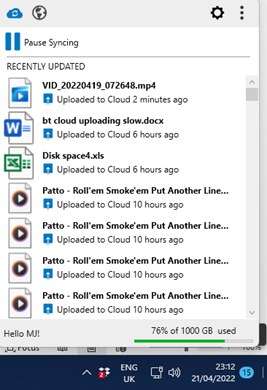 Upload completed again