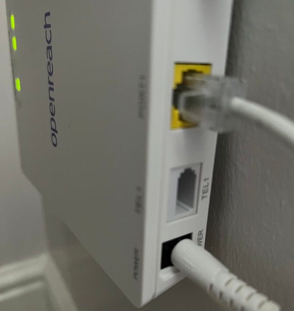 Telephone line via Openreach Fibre Modem BT Community