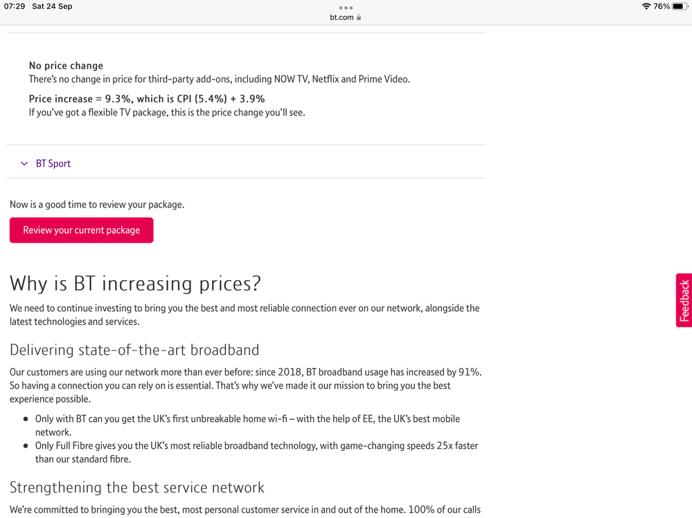 So your flexible TV Pack is subject to the Annual price rise, but if you take NOW channels, Netflix or Prime video as add-ons, they are not subject to the price rise.