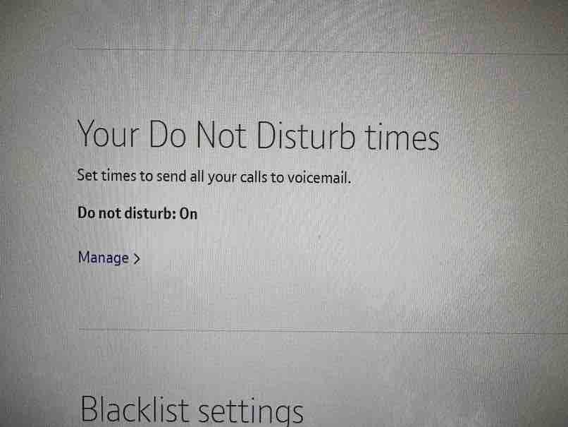 Do not disturb on (for out of hours)