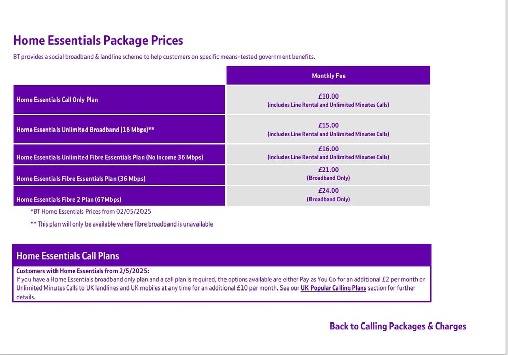 social tariff